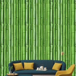 Jaamso Royals Green Bamboo Tree Printed Self-adhesive & Waterproof Peel & Stick Wallpaper-image-42