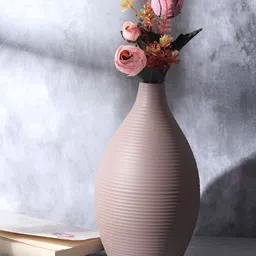 Decor de Maison Pink Enamel Textured Flower Vase-image-66