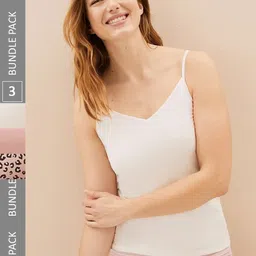 Marks & Spencer Pack Of 3 Non Padded Pure Cotton Camisoles-picture-34