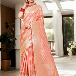 anouk rustic Anouk Ethnic Motifs Woven Design Zari Banarasi Saree-picture-35