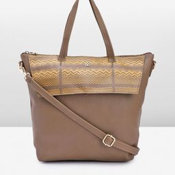 Baggit Chevron Striped Structured Handheld Bag-picture-4