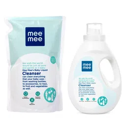 Mee Mee 1500 Ml Vegetable Liquid Cleanser with 1200 ml Refill pack-image-46