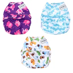 Babyhug Free Size Reusable Cloth Diaper With Inserts (Pack of 3)-picture-14