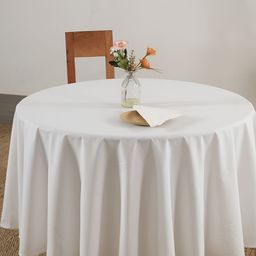 HANDICRAFT PALACE White Cotton Round 8 Seater Table Cover-picture-20