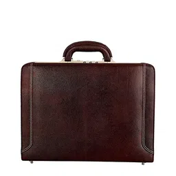 RICHSIGN Unisex Brown Leather Laptop Bag-image-59