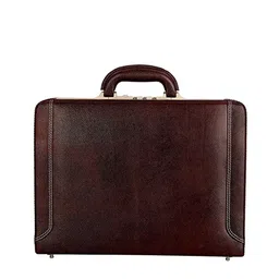 RICHSIGN Unisex Brown Leather Laptop Bag-image-88