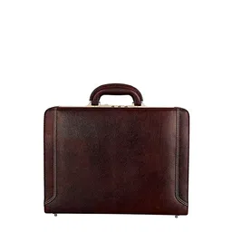 RICHSIGN Unisex Brown Leather Laptop Bag-image-58