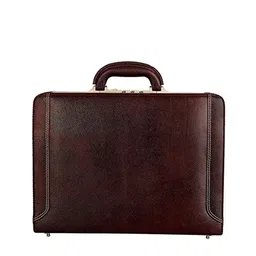 RICHSIGN Unisex Brown Leather Laptop Bag-image-80