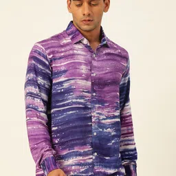 JAVINISHKA Relaxed Slim Fit Abstract Printed Casual Shirt-picture-13