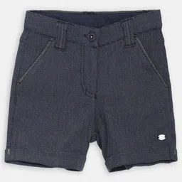 ELLE Girls Navy Blue Solid Regular Fit Regular Shorts-image-54