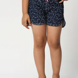 High Star Girls Blue Printed Slim Fit Regular Shorts-image-41