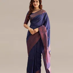 Areca Designer Woven Design Ethnic Motifs Zari Art Silk Banarasi Saree-picture-31