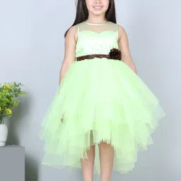 Toy Balloon kids Girls Embellished High-Low Hem Fit & Flare Tulle Dress-image-55