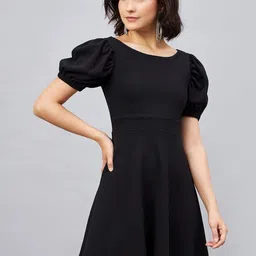 Chemistry Puff Sleeve A Line Dress-picture-14
