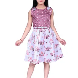 BAESD Floral Satin Print Fit & Flare Dress-image-36