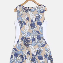 TALES & STORIES Girls Floral Print Pure Cotton Fit & Flare Dress-picture-16