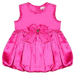 BAESD Girls Round Neck Sleeveless Bow Embellished Balloon Dress-picture-36