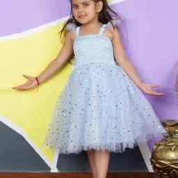 Bella Moda Girls Embellished Satin Fit & Flare Dress-picture-37