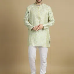 TATTVA Men Ethnic Motifs Chikankari Kurta-picture-49