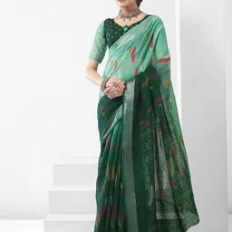 KALINI Ethnic Motifs Printed Zari Saree-picture-39