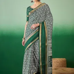 VRAGI Warli Sequinned Maheshwari Saree-picture-17