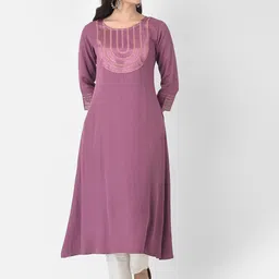 Span Floral Embroidered Thread Work Straight Kurta-picture-34