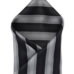 Alvaro Castagnino Men's Grey & Black Colourblocked Pocket Square-picture-7