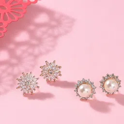 AMI Set of 2 Contemporary Studs Earrings-image-13