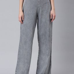 SHOWOFF Women Mid Rise Clean Look Wide Leg Jeans-picture-29