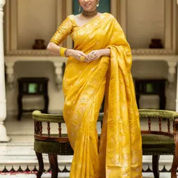ZILVIRA Woven Design Zari Banarasi Saree-picture-14