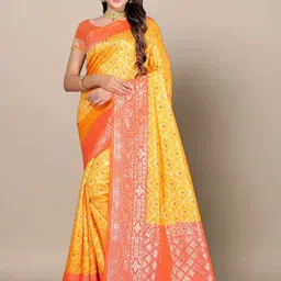Aldwych Woven Design Zari Silk Blend Banarasi Saree-picture-23