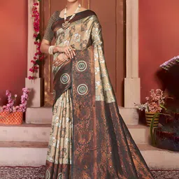 Areca Designer Ethnic Motifs Woven Design Banarasi Zari Saree-picture-16