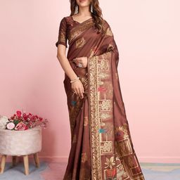 RICH & ROMAN Woven Design Zari Banarasi Saree-picture-9