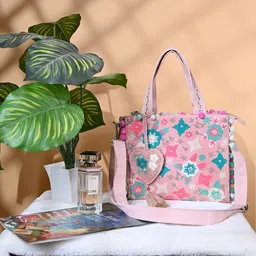 BohoGirl Floral Self Design Structured Cotton Sling Bag-picture-14