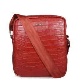 Sassora Unisex Textured Leather Messenger Bag image 5