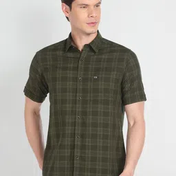 Arrow Sport Buffalo Checked Slim Fit Cotton Casual Shirt-image-70