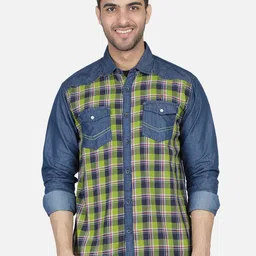 Kuons Avenue Men Smart Slim Fit Buffalo Checks Checked Casual Shirt-picture-37