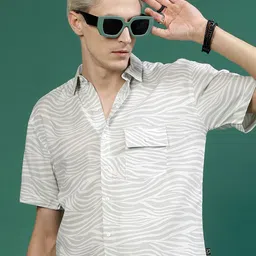 Rigo Relaxed Slim Fit Printed Spread Collar Shirt-picture-24