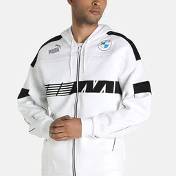 PUMA Motorsport Men White & Black BMW SDS Sweat Regular Fit Motorsports Jacket-picture-14