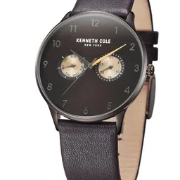 Kenneth Cole Men Brown Printed Dial & Brown Leather Straps Analogue Watch KCWGF2221302MN-picture-32