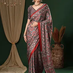 Anouk Ethnic Motifs Pure Crepe Saree-picture-42