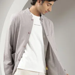 RARE RABBIT Men Trex Tailored Fit Mandarin Collar Cotton Jacket-picture-23