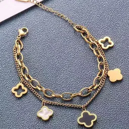 Jewels Galaxy Gold Plated Stainless Steel Charm Bracelet-picture-23