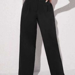 BROADSTAR Women Smart Loose Fit High-Rise Easy Wash Pleated Trousers-picture-23
