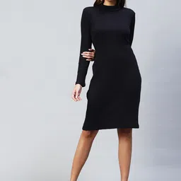 Rigo Long Sleeves Cotton Sheath Dress-picture-18
