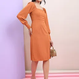 Tokyo Talkies Brown Sheath Dress-picture-39