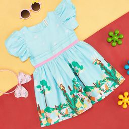 Pantaloons Baby Infants Girls Floral Printed Fit and Flare Pure Cotton Dress-picture-24