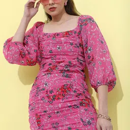 Tokyo Talkies Floral Printed Sheath Dress-picture-32