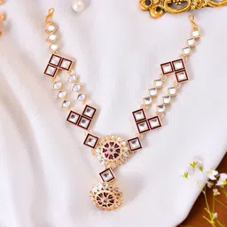 Silvermerc Designs Gold-Plated Studded Matha Patti-picture-31