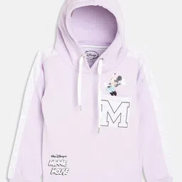 METTLE Girls Purple Printed Hooded Sweatshirt-picture-35